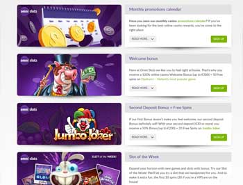 OmniSlots promoties